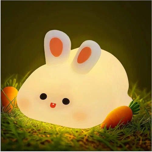Sleeping bunny silicone night lamp